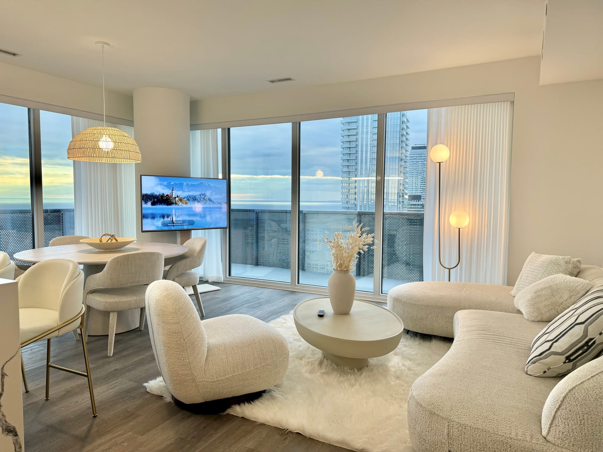 Living room in a NEOS furnished suite