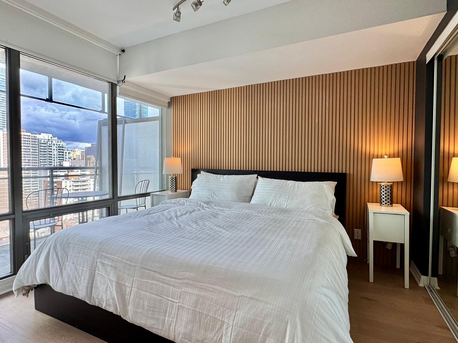 Bedroom in a NEOS furnished suite